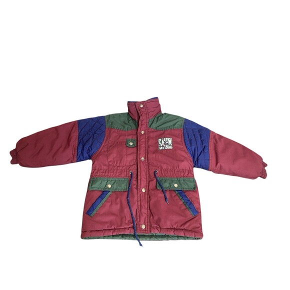 Vintage Skyline Kids Padded Winter Jacket Size 4T Snow Board Theme 90s - Picture 2 of 5